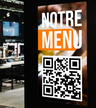 Affiche menu Qr code A1