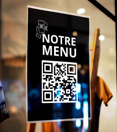 Affiche menu Qr code A3