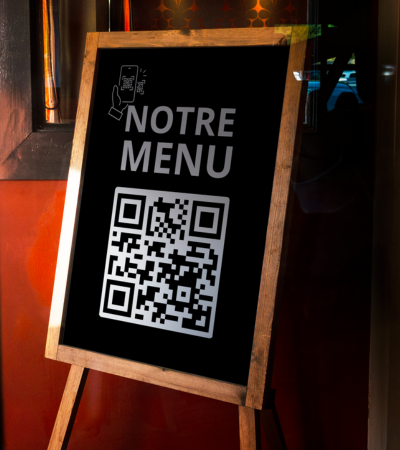 Affiche menu Qr code A2