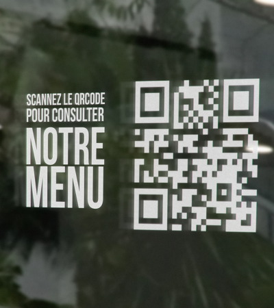 Adhesif menu Qr code